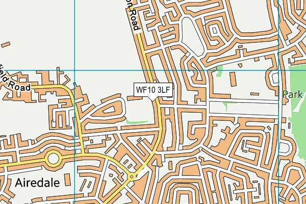 WF10 3LF map - OS VectorMap District (Ordnance Survey)