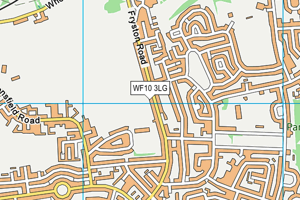WF10 3LG map - OS VectorMap District (Ordnance Survey)