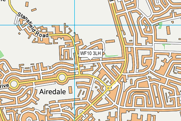 WF10 3LH map - OS VectorMap District (Ordnance Survey)