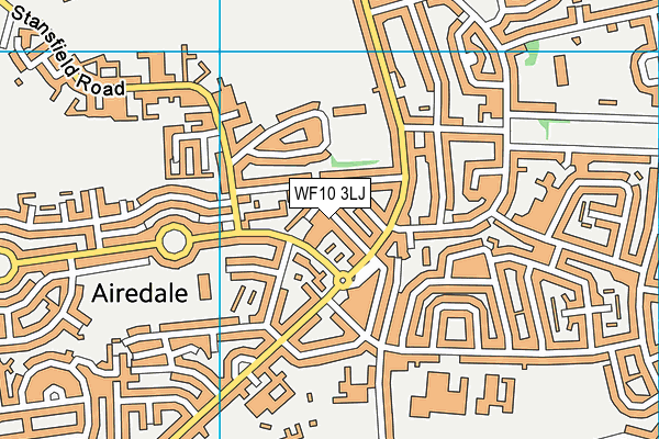 WF10 3LJ map - OS VectorMap District (Ordnance Survey)