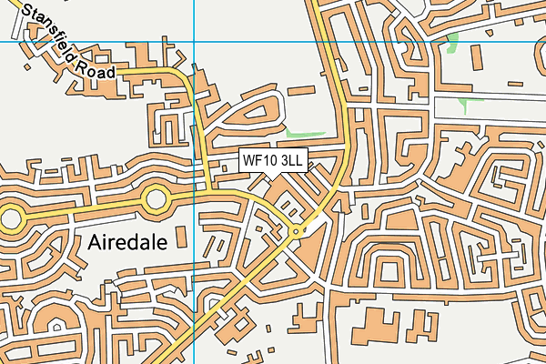 WF10 3LL map - OS VectorMap District (Ordnance Survey)