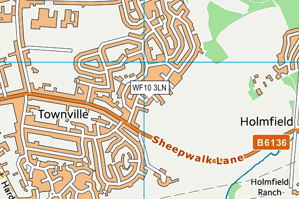 WF10 3LN map - OS VectorMap District (Ordnance Survey)