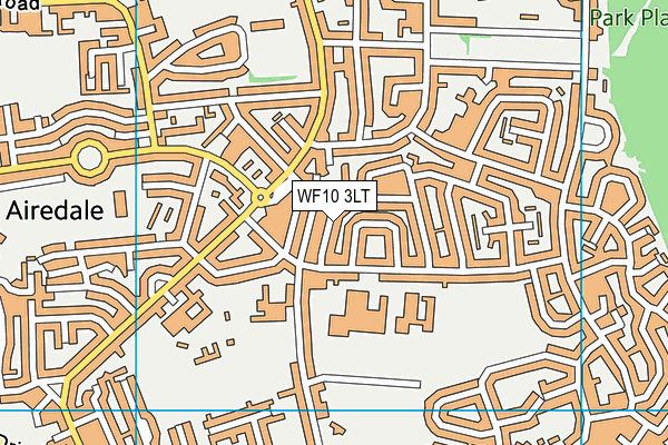 WF10 3LT map - OS VectorMap District (Ordnance Survey)