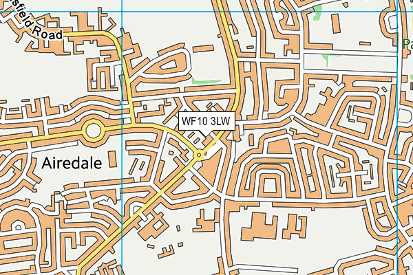 WF10 3LW map - OS VectorMap District (Ordnance Survey)