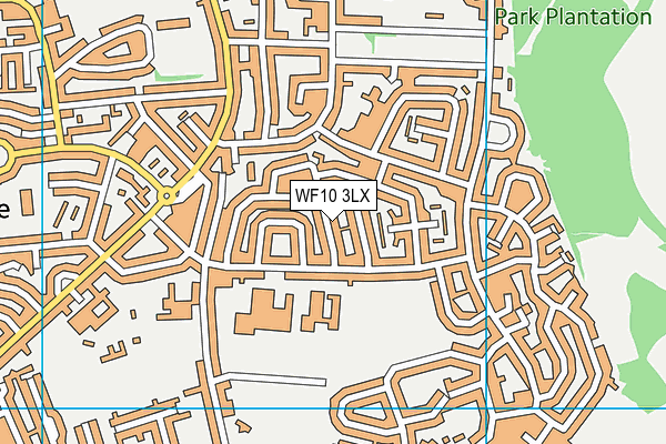 WF10 3LX map - OS VectorMap District (Ordnance Survey)