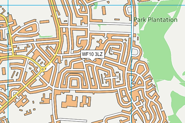 WF10 3LZ map - OS VectorMap District (Ordnance Survey)