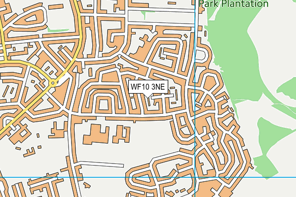WF10 3NE map - OS VectorMap District (Ordnance Survey)