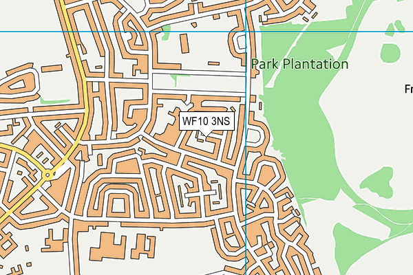 WF10 3NS map - OS VectorMap District (Ordnance Survey)