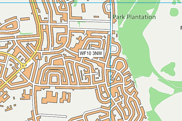 WF10 3NW map - OS VectorMap District (Ordnance Survey)