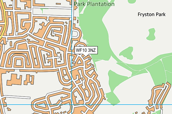 WF10 3NZ map - OS VectorMap District (Ordnance Survey)