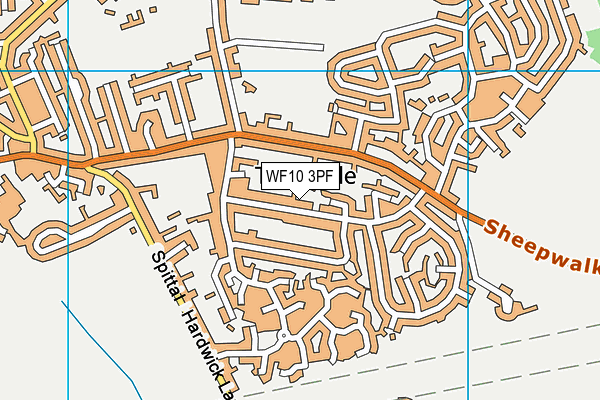WF10 3PF map - OS VectorMap District (Ordnance Survey)