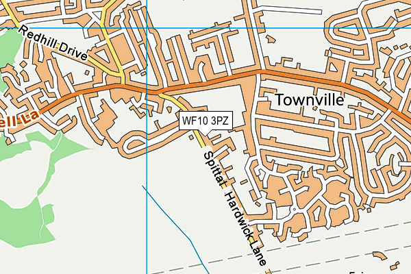WF10 3PZ map - OS VectorMap District (Ordnance Survey)