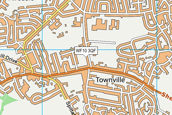 Townville Recreation And Sports Club map (WF10 3QF) - OS VectorMap District (Ordnance Survey)