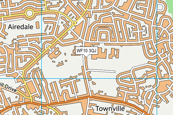 Airedale Junior School map (WF10 3QJ) - OS VectorMap District (Ordnance Survey)
