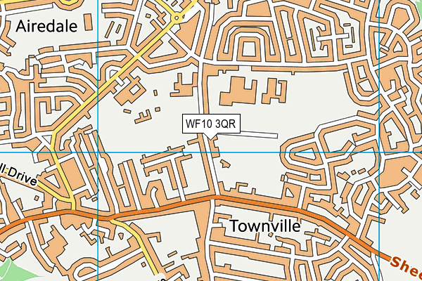 WF10 3QR map - OS VectorMap District (Ordnance Survey)