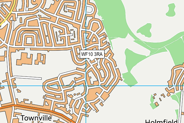 WF10 3RA map - OS VectorMap District (Ordnance Survey)