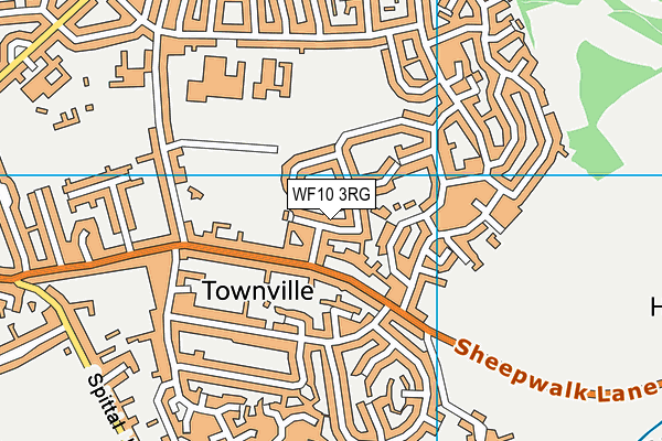 WF10 3RG map - OS VectorMap District (Ordnance Survey)