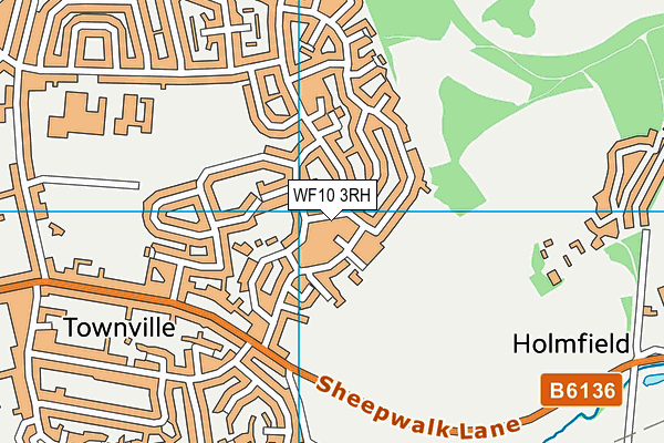 WF10 3RH map - OS VectorMap District (Ordnance Survey)