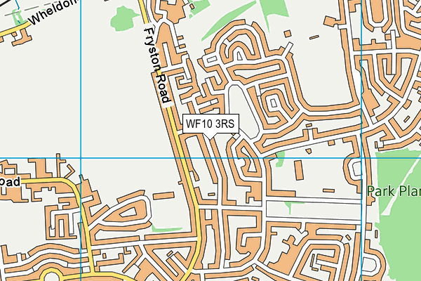 WF10 3RS map - OS VectorMap District (Ordnance Survey)