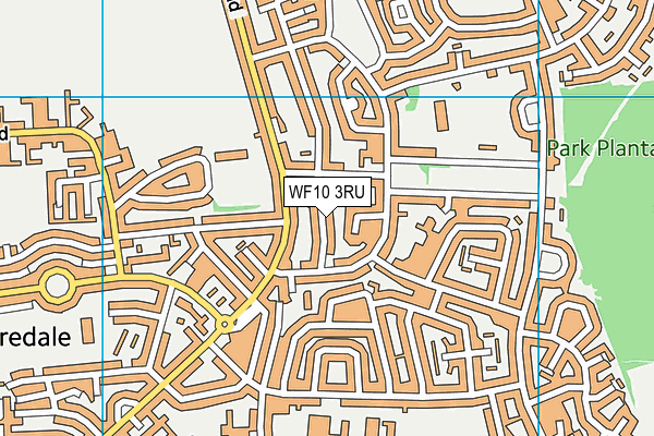 WF10 3RU map - OS VectorMap District (Ordnance Survey)