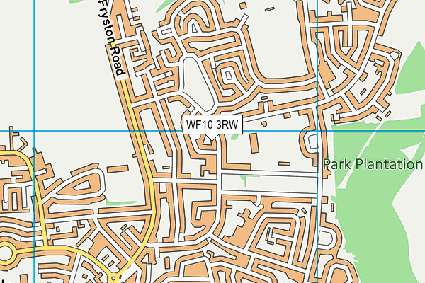 WF10 3RW map - OS VectorMap District (Ordnance Survey)