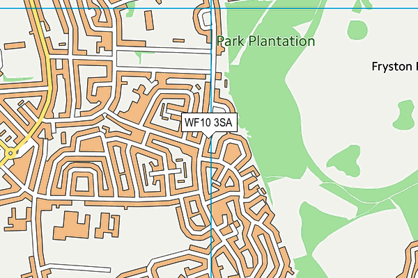 WF10 3SA map - OS VectorMap District (Ordnance Survey)