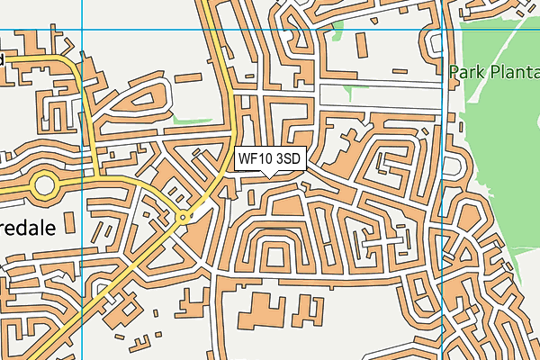 WF10 3SD map - OS VectorMap District (Ordnance Survey)