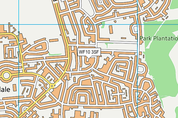 WF10 3SF map - OS VectorMap District (Ordnance Survey)