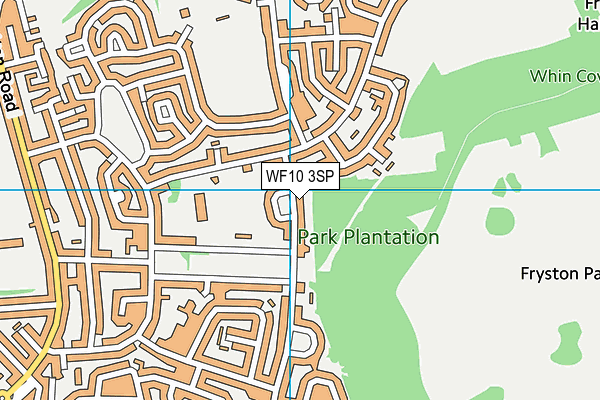 WF10 3SP map - OS VectorMap District (Ordnance Survey)