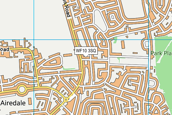 WF10 3SQ map - OS VectorMap District (Ordnance Survey)