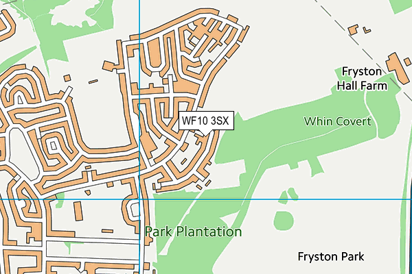 WF10 3SX map - OS VectorMap District (Ordnance Survey)