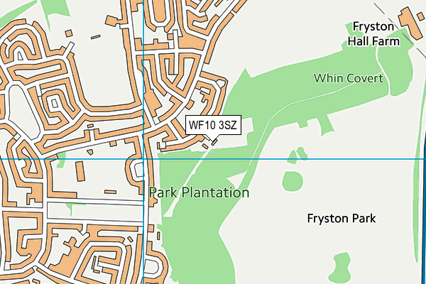 WF10 3SZ map - OS VectorMap District (Ordnance Survey)