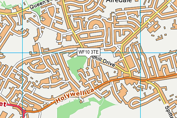 WF10 3TE map - OS VectorMap District (Ordnance Survey)