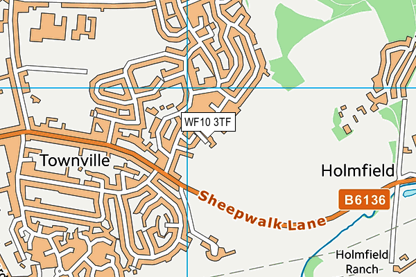 WF10 3TF map - OS VectorMap District (Ordnance Survey)