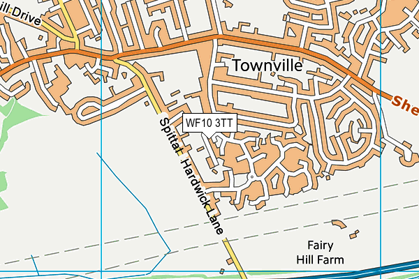 WF10 3TT map - OS VectorMap District (Ordnance Survey)