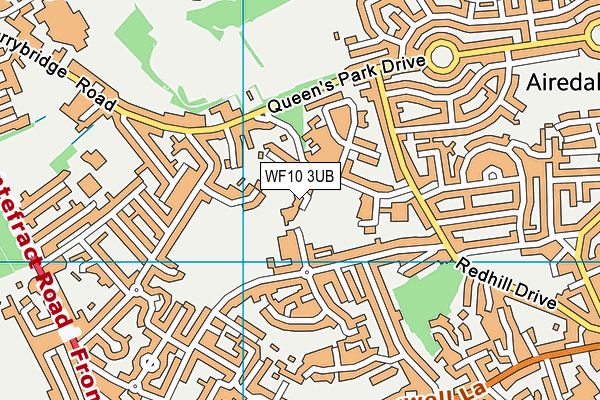 WF10 3UB map - OS VectorMap District (Ordnance Survey)