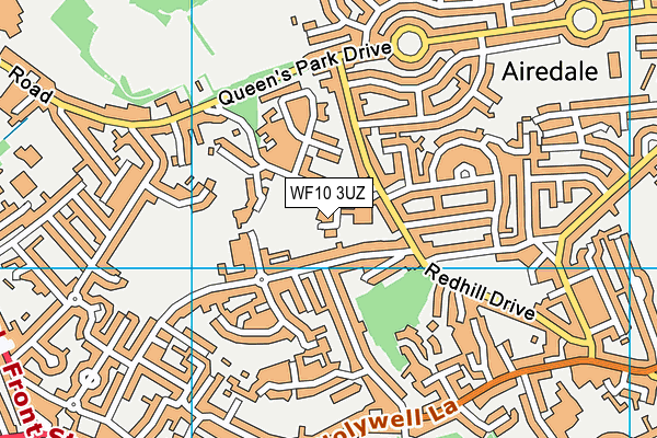 WF10 3UZ map - OS VectorMap District (Ordnance Survey)