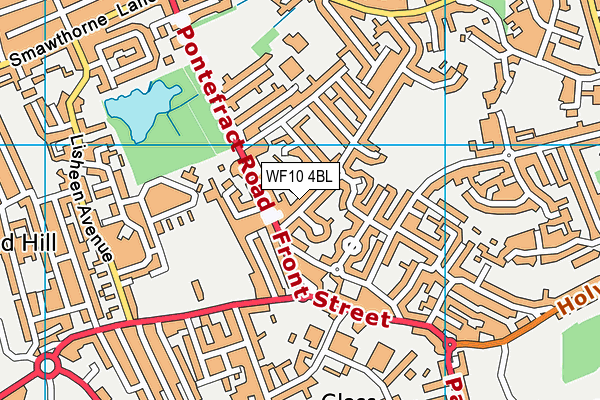 WF10 4BL map - OS VectorMap District (Ordnance Survey)