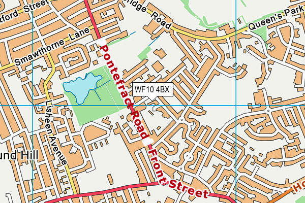 WF10 4BX map - OS VectorMap District (Ordnance Survey)