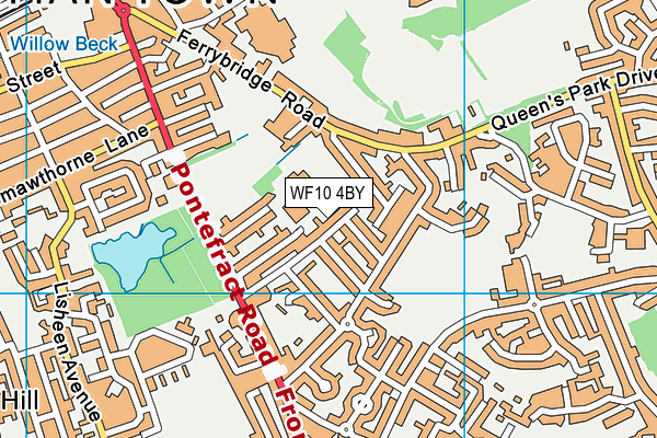 WF10 4BY map - OS VectorMap District (Ordnance Survey)