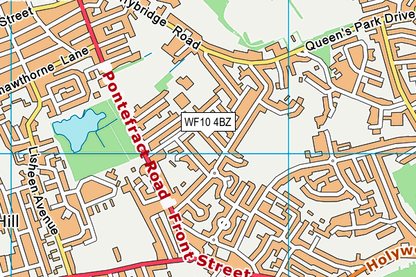 WF10 4BZ map - OS VectorMap District (Ordnance Survey)