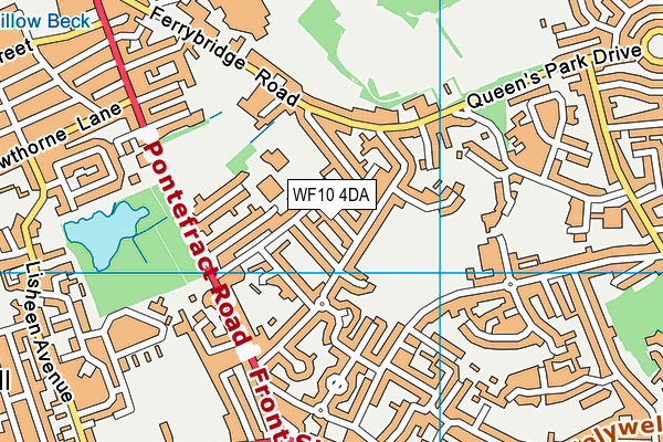 WF10 4DA map - OS VectorMap District (Ordnance Survey)