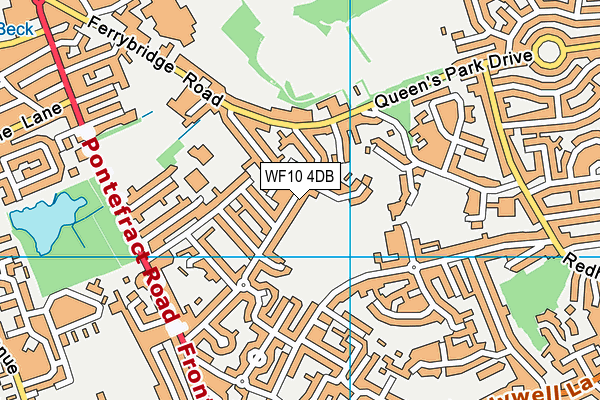 WF10 4DB map - OS VectorMap District (Ordnance Survey)