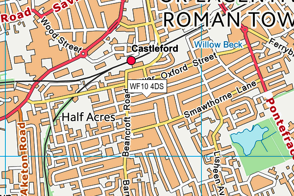 WF10 4DS map - OS VectorMap District (Ordnance Survey)