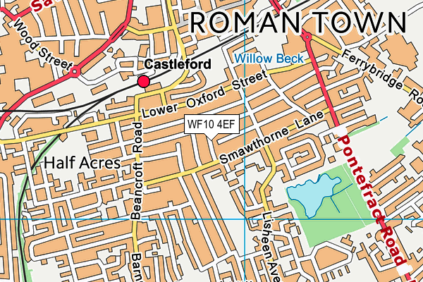 WF10 4EF map - OS VectorMap District (Ordnance Survey)