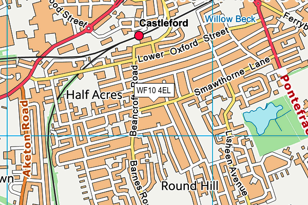 WF10 4EL map - OS VectorMap District (Ordnance Survey)