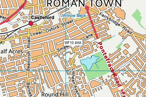 WF10 4HA map - OS VectorMap District (Ordnance Survey)