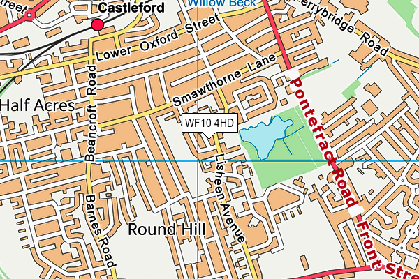 WF10 4HD map - OS VectorMap District (Ordnance Survey)