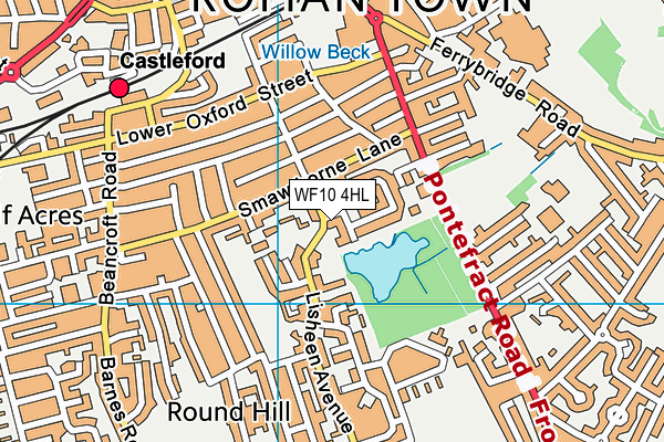 WF10 4HL map - OS VectorMap District (Ordnance Survey)