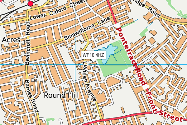 WF10 4HZ map - OS VectorMap District (Ordnance Survey)